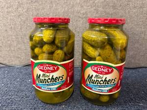lot 121 image: 2 Jars of Gedney Mini Munchers