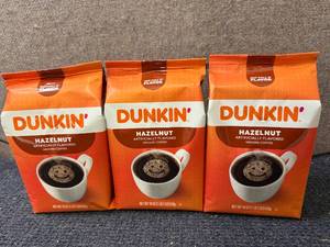 lot 131 image: 3 Bags of Dunkin Hazelnut Coffee