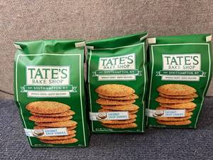 lot 136 image: 3 Bags of Tates Coconut Crisp Cookies