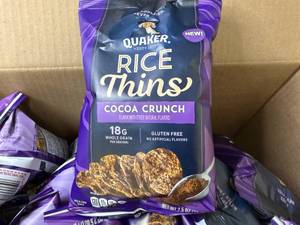 lot 144 image: 12 Bags of Quaker Cocoa Crunch Rice Thins