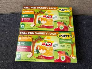 lot 158 image: 2 x 12ct Packs of Motts Applesauce