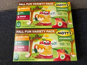 lot 159 image: 2 x 12ct Packs of Motts Applesauce
