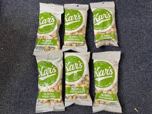 lot 164 image: 6ct of Kars Nuts Salted Pistachios