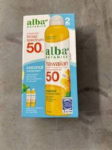 lot 249 image: 4x 2ct Packs of Alba Botanical 50 SPF Sunscreen