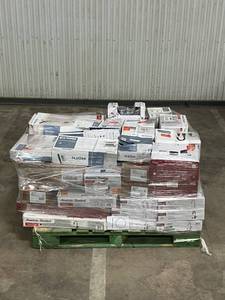 lot 10 image: Massive Pallet of Brand Name Faucets, Shower Fixtures, Towel Bars & Bath Hardware  Untouched Wholesale Load (Returns)  Home Improvement