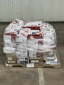 lot 9 image: Massive Pallet of Brand Name Faucets, Shower Fixtures, Towel Bars & Bath Hardware  Untouched Wholesale Load (Returns)  Home Improvement