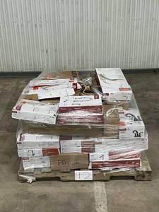 lot 12 image: Massive Pallet of Brand Name Faucets, Shower Fixtures, Towel Bars & Bath Hardware  Untouched Wholesale Load (Returns)  Home Improvement