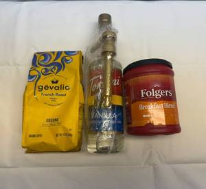 lot 23 image: MM. Gevalia & Folgers Coffee & Torani Vanilla Syrup