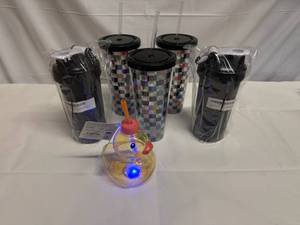 lot 46 image: Protein Shakers, Tumblers & Light up Duck Sippy