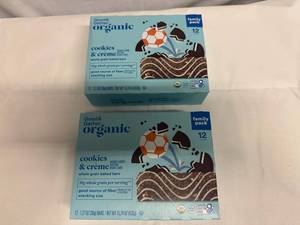 lot 56 image: 2x 12ct Good & Gather Organic Cookies & Cream Bars