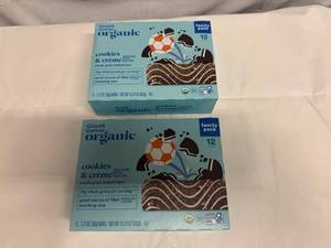 lot 57 image: 2x 12ct Good & Gather Organic Cookies & Cream Bars