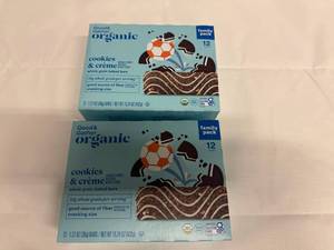 lot 59 image: 2x 12ct Good & Gather Organic Cookies & Cream Bars