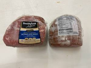 lot 69 image: E. 4.60lbs Smithfield Sliced Boneless Ham-Maple Flavored