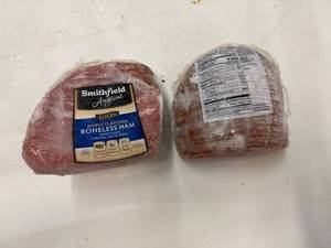 lot 73 image: E. 4.65lbs Smithfield Sliced Boneless Ham-Maple Flavored