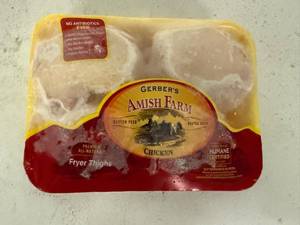 lot 99 image: 4pkgs Chicken Thighs- Amish Farms