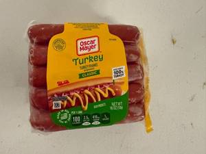 lot 123 image: C. 6x 16oz Oscar Mayer Turkey Franks