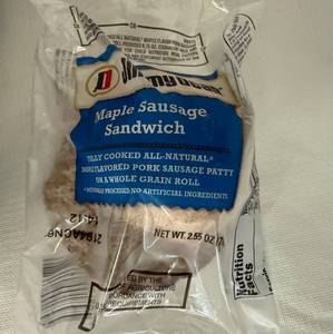 lot 151 image: 25x 2.55oz Jimmy Dean Maple Sausage Slider Sandwiches