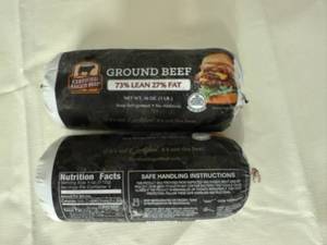 lot 159 image: CC. 2x 1lb Certified Angus Beef-73% Lean 27%Fat