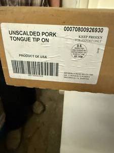 lot 179 image: Unscaled Pork Tongue Tip On