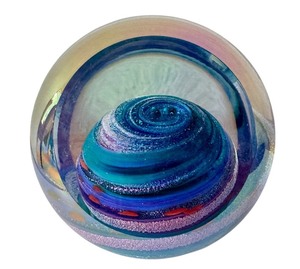 lot 27 image: Glass Eye Studio Uranus Art Glass Paperweight