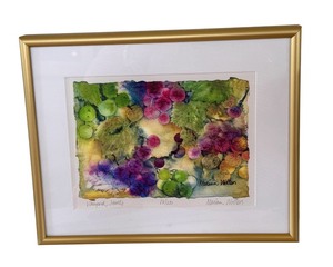 lot 29 image: Framed Archival Print Vineyard Jewels by Marian Wolters