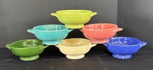 lot 92 image: Set of Six Fiesta Cream Soup Bowls