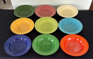 lot 99 image: Nine Fiesta Ware Bowls