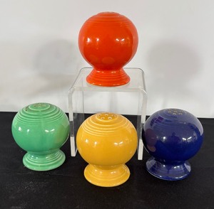 lot 131 image: Four Fabulous Fiesta Ware Salt and Pepper Shakers