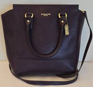 lot 57 image: Coach Saffiano Leather Crossbody Purse  Handbag