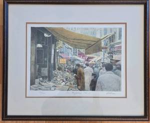 lot 65 image: Harold Altman Lithograph Rue Mouffetard 1984 I