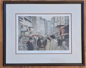 lot 68 image: Harold Altman Lithograph Rue Mouffetard 1984 IV