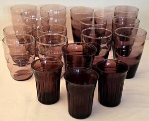 lot 123 image: Varied Selection of Purple Hued Glassware