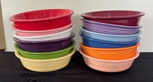 lot 212 image: Twelve Bright and Beautiful Fiesta Ware Bowls
