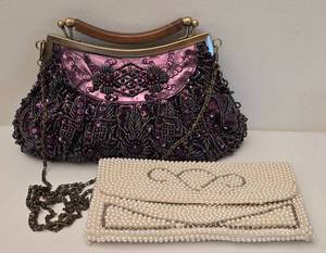 lot 295 image: Pair of Beaded Evening Bags