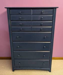 lot 170 image: Blue Painted Wood Dresser