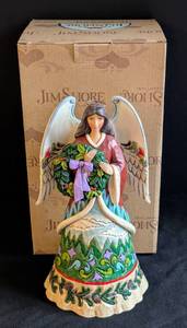 lot 243 image: Jim Shore Heartwood Creek Christmas Joy is Evergreen Angel Figurine