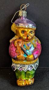 lot 248 image: Christopher Radko Romeow Cat and Fiddle Ornament