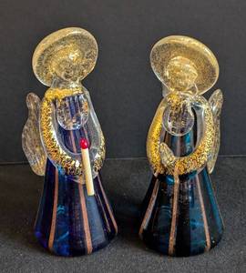 lot 250 image: Pair of Murano Glass Angel Figurines
