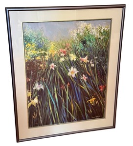 lot 17 image: Framed Serigraph Lilies Song I by Greg Singley