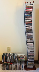 lot 253 image: Wonderful Metal CD Holder with Huge Collection of CDs