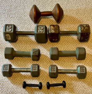 lot 179 image: Various Hand Weights in a Variety of Sizes