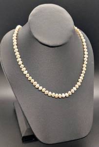 lot 347 image: Baroque Pearl and 14k Gold Clasp Necklace