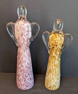 lot 364 image: Pair of Art Glass Angels from the Art Institute Chicago