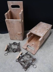 lot 72 image: TRAPS  BOXES