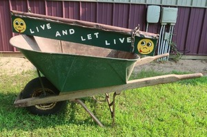lot 73 image: HEAVY DUTY WHEEL BARROW PLUS SIGN