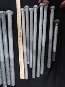 lot 97 image: NEW THREADED LONG HEX BOLTS,