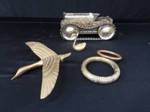 lot 39 image: MARX TIN WIND - UP TRACTOR  VINTAGE BRASS
