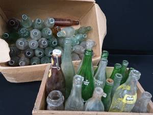 lot 40 image: DOUBLE BOXES OF VINTAGE BOTTLES