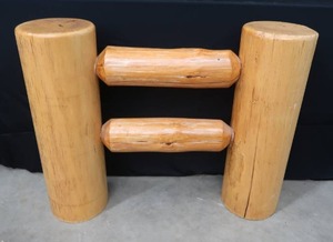 lot 48 image: LOG QUILT RACK OR