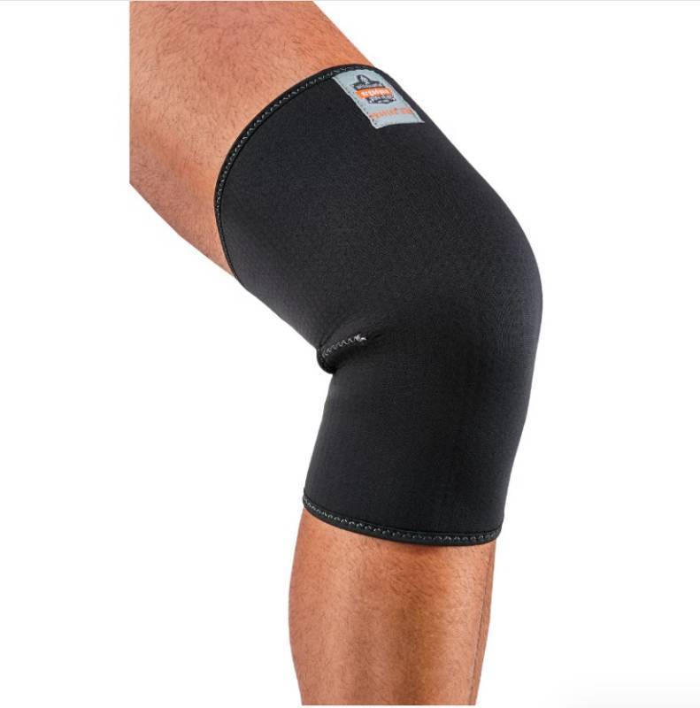 lot 706 image: NEW Ergodyne ProFlex 600 Neoprene Compression Knee Sleeve - Single-Layer - Black XL